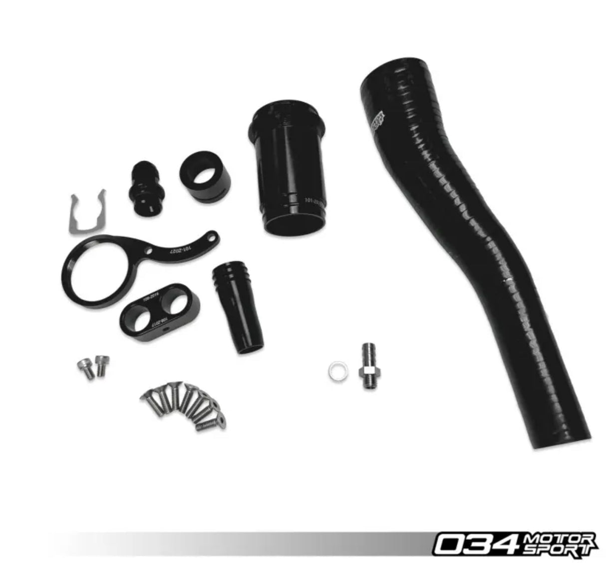 034-101-1020 - 034 Motorsport Stage 2 Billet Catch Can Kit, 8V/8V.5 Audi S3 & Mk7/Mk7.5 VW Golf R AWD