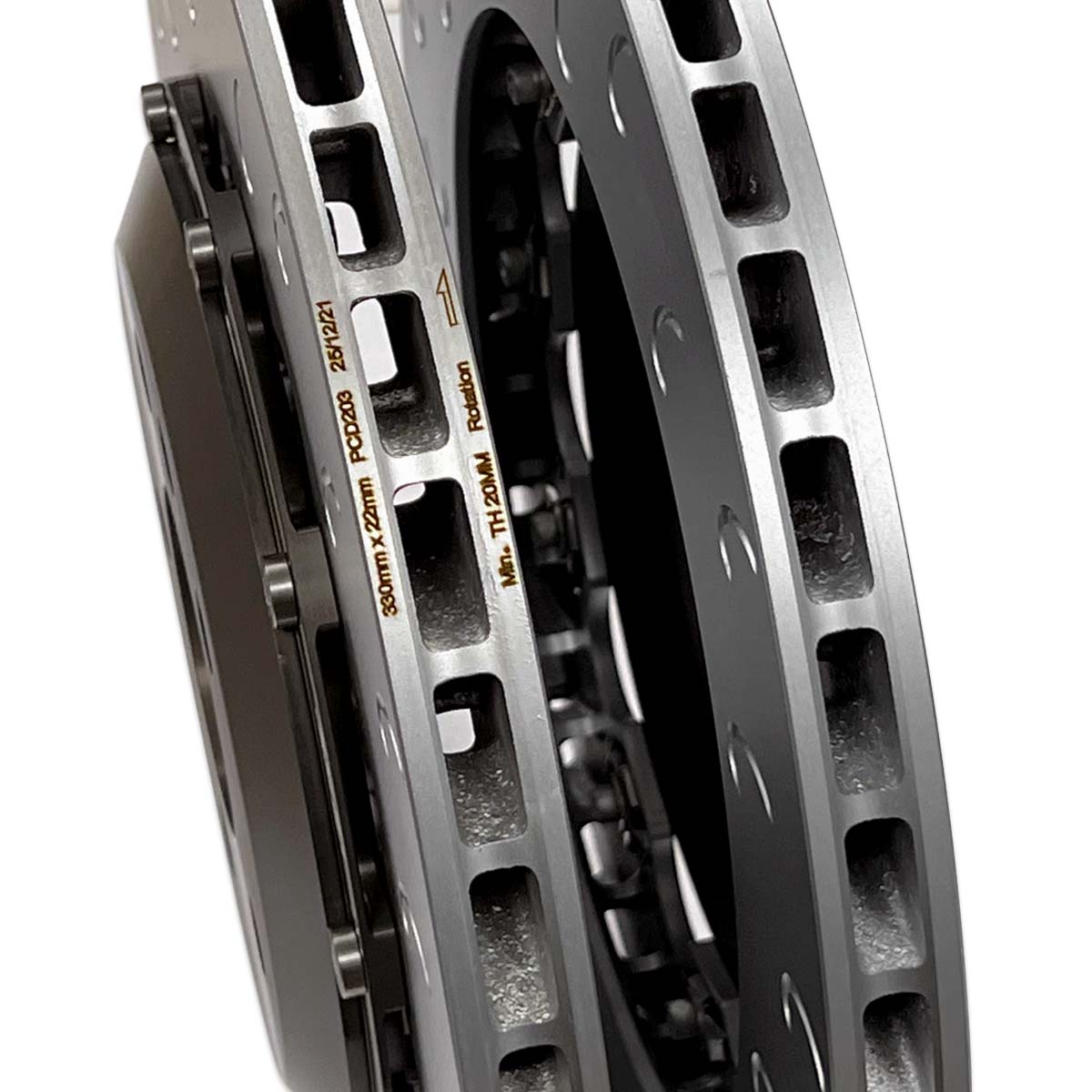 034 Motorsport - Audi B9 RS4/RS5 2-Piece Floating Rear Brake Rotor Upgrade Kit - 034-301-2010