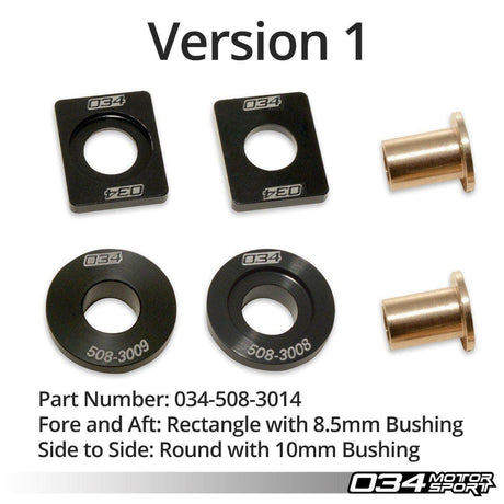 034 Billet Solid Manual Shifter Bushing Kit - 034-MT-SSBK