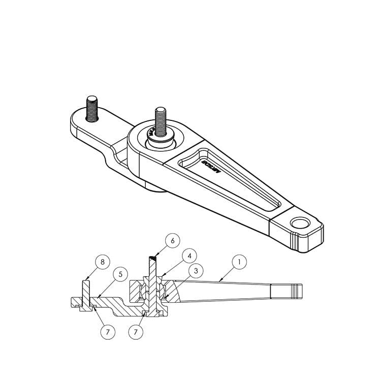 034 Motorsport Billet Dogbone Mount, Volkswagen Golf MK5/6 GTI & Jetta, Audi 8J/8P TT/A3/S3 2.0T FSI, 3.2 VR6 24V - 034-509-1016