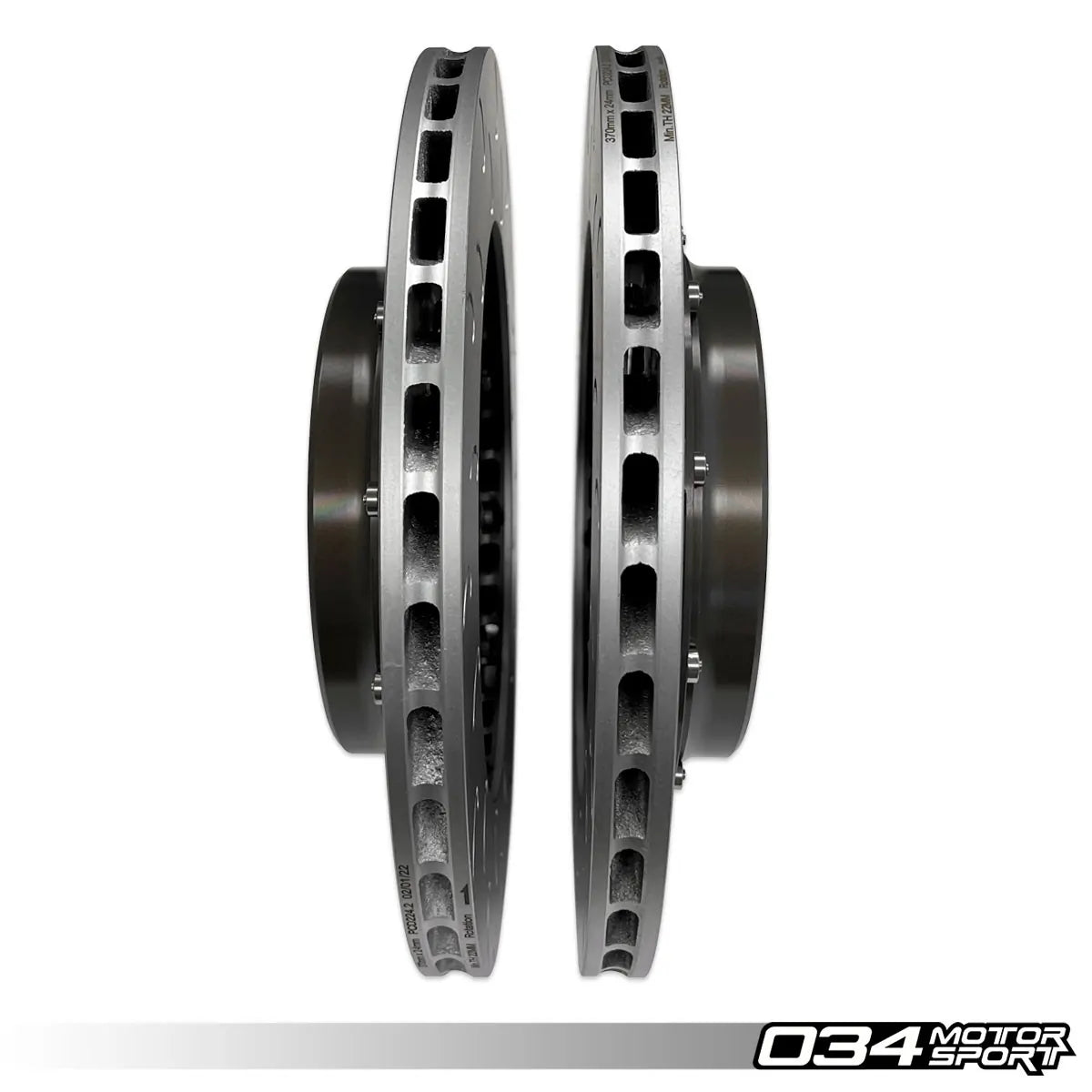 034 Motorsport - 2-Piece Floating Rear Brake Rotor Upgrade Kit - BMW F80 M2/M3/M4