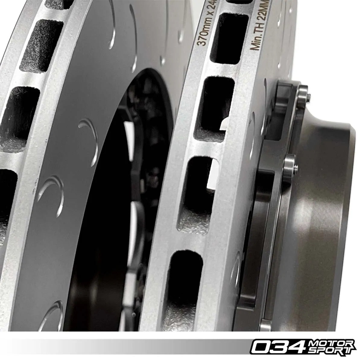 034 Motorsport - 2-Piece Floating Rear Brake Rotor Upgrade Kit - BMW F80 M2/M3/M4