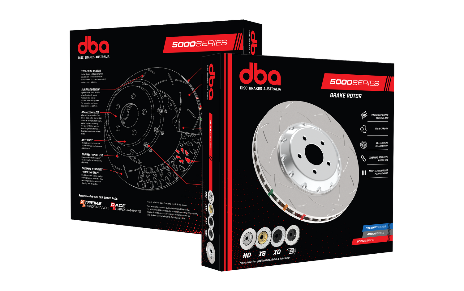 DBA Front 5000 Series T3 Brake Rotor - Audi RS3 2017-2020 SEDAN