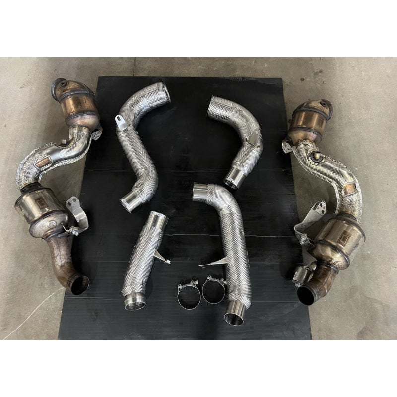 REDSTAR - MERCEDES 2020+ GLE63 W167 C167 C293 CATLESS DOWNPIPES HEAT SHIELDED