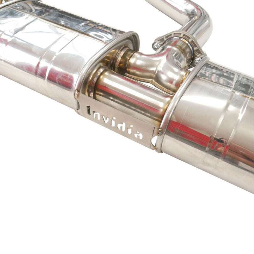 Invidia R400 Cat Back Exhaust w/Round Ti Rolled Tips - VW Golf GTI Mk7
