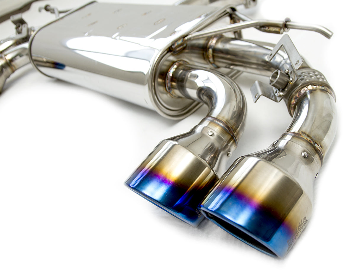 Invidia Q300 Valved Catback Exhaust w/Round Ti Rolled Tips - VW Golf R Mk7