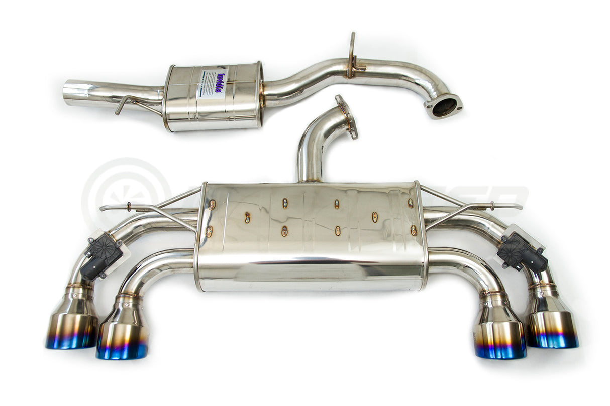 Invidia Q300 Valved Catback Exhaust w/Round Ti Rolled Tips - VW Golf R Mk7