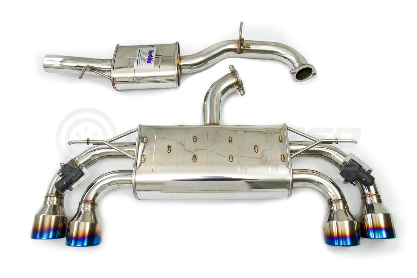 Invidia Q300 Valved Catback Exhaust w/Round Ti Rolled Tips - VW Golf R Mk7