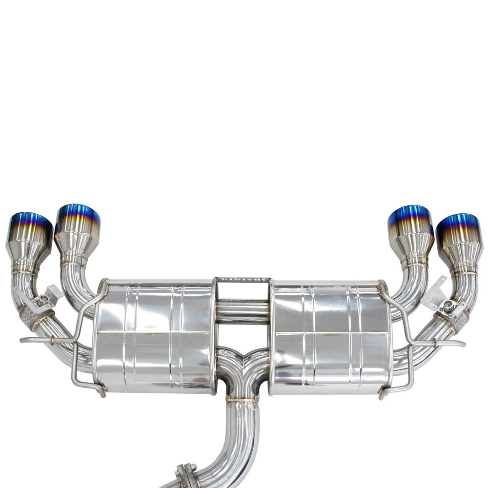 Invidia R400 Valved Turbo Back Exhaust w/Round Ti Tips - VW Golf R Mk7.5