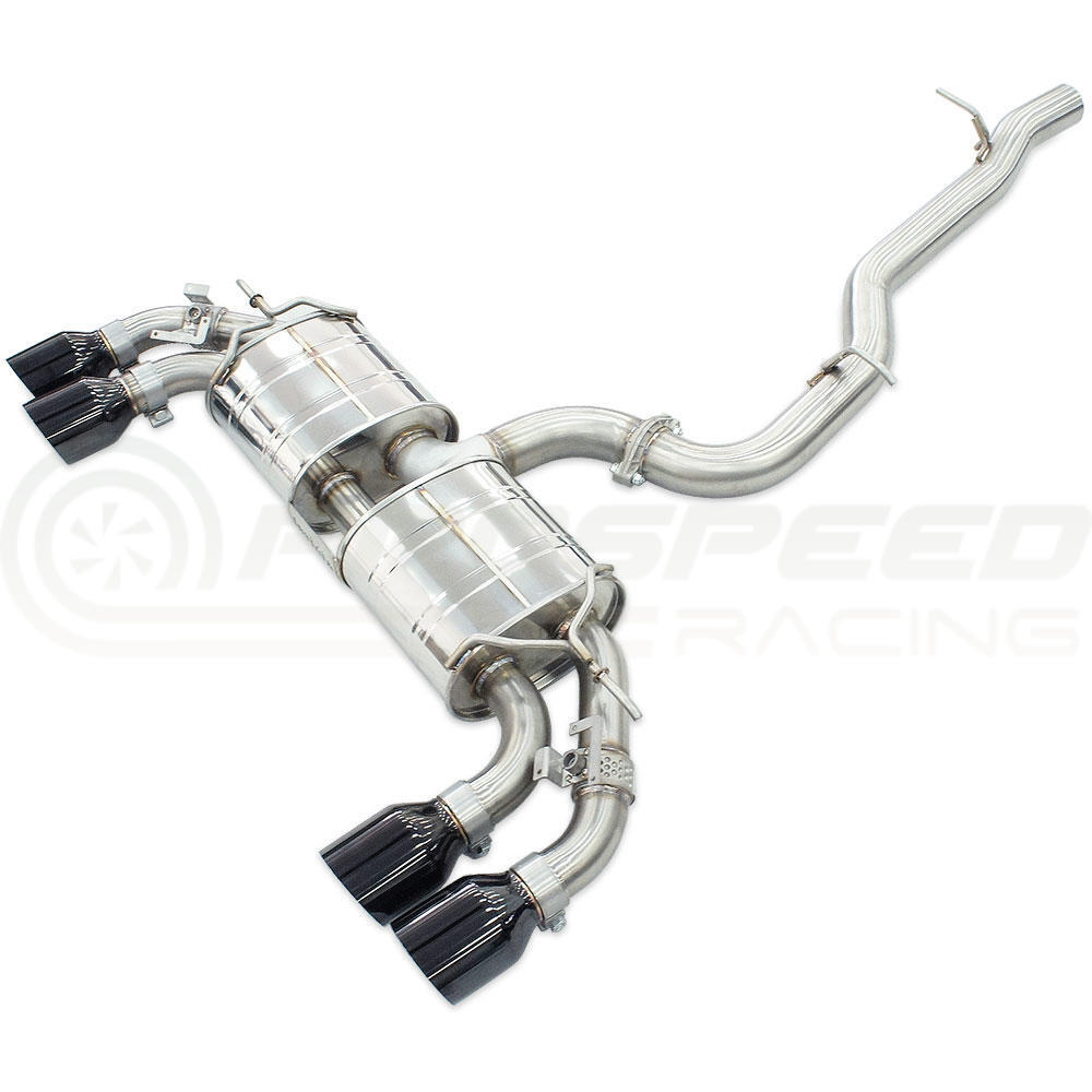 Invidia R400 "Signature Edition" Valved Cat Back Exhaust w/Round Black Tips - VW Golf R Mk8