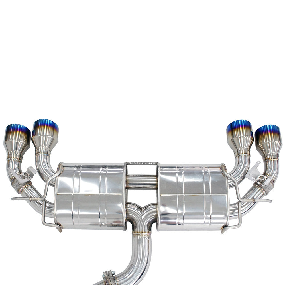 Invidia R400 Valved Cat Back Exhaust w/Round Ti Tips - VW Golf R Mk8