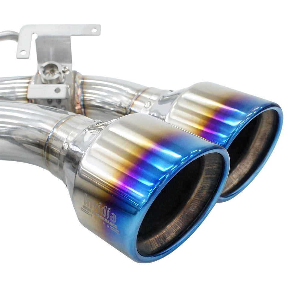 Invidia R400 Valved Cat Back Exhaust w/Round Ti Tips - VW Golf R Mk8