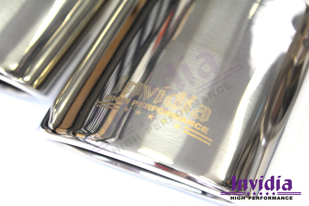 Invidia Q300 Non-Valved Catback Exhaust w/Oval SS Rolled Tips - VW Golf R Mk7