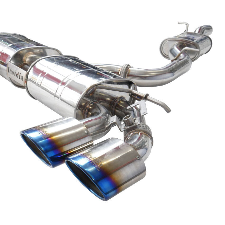 Invidia R400 Valved Turbo Back Exhaust w/Round Ti Tips - VW Golf R Mk7.5