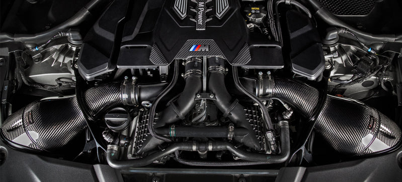 Eventuri BMW F9X M5/M8 Black Carbon intake with shrouds image 7