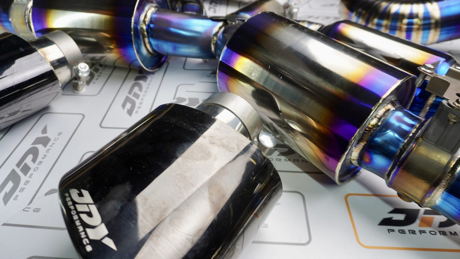 JDY Performance - 2.5T TTRS 8J Racing Titanium Exhaust - Catback - BLACK TIPS image 2