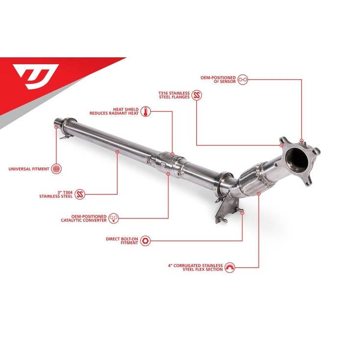 Unitronic Downpipe For 2.0 TSI Gen1 (FWD)