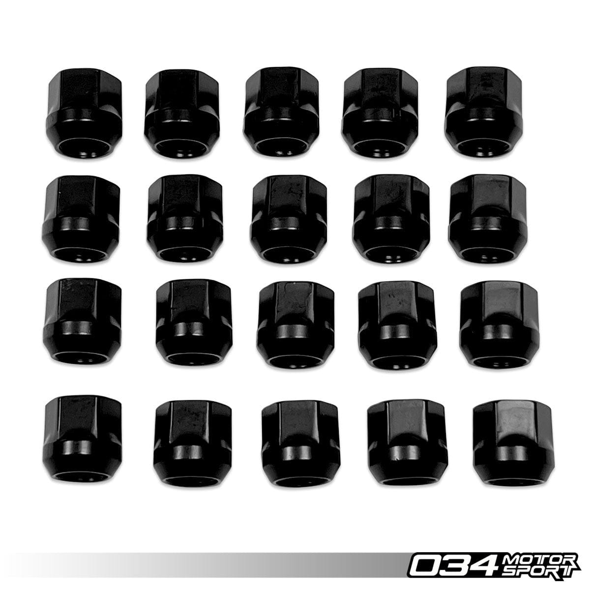 034-604-6003-20 - 034Motorsport Bullet Nose Stud & Ball Seat Nuts (20 Pack) 55 MM