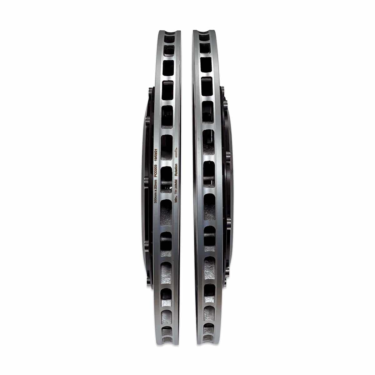 034 Motorsport - Audi B9 S4/S5/SQ5 2-Piece Floating Rear Brake Rotor Upgrade Kit