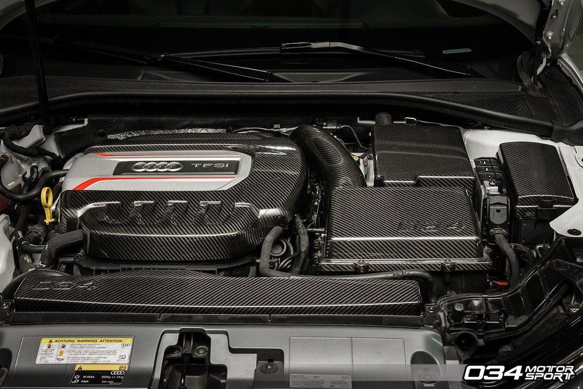 034 - Carbon Fibre Engine Cover, Battery Cover & Fuse Box Cover - Audi 8V S3 - 034-1ZZ-1000