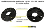 034 Dynamic + Flush Wheel Spacer Kit, MK5/6 Volkswagen GOLF GTI / R- 034-604-7012