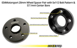 034 - Dynamic+ Flush Wheel Spacer Kit (MQB). Volkswagen Golf MK7 & Audi 8V S3 - 034-604-7013