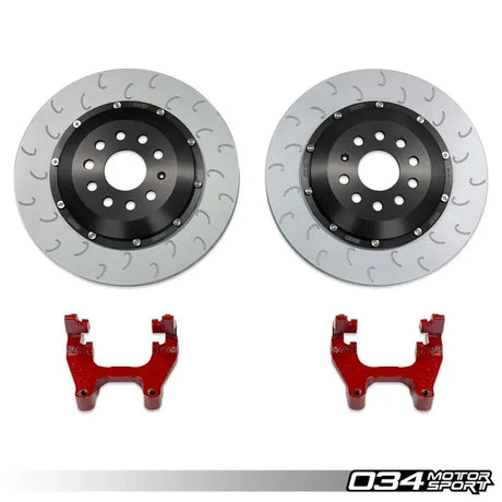 034 Motorsport - Volkswagen & Audi MQB 350 MM Rear Brake Rotor Upgrade - 034-301-2004 - RED Wheels and Braking 034Motorsport 