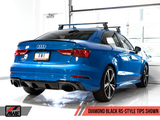 AWE Track Edition Exhaust for Audi 8V RS 3 - Diamond Black RS-style Tips image 2