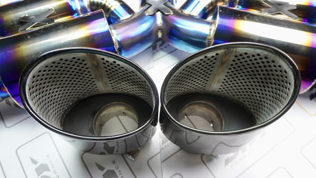 JDY Performance - 2.5T TTRS 8J Racing Titanium Exhaust - Catback - BLACK TIPS image 3