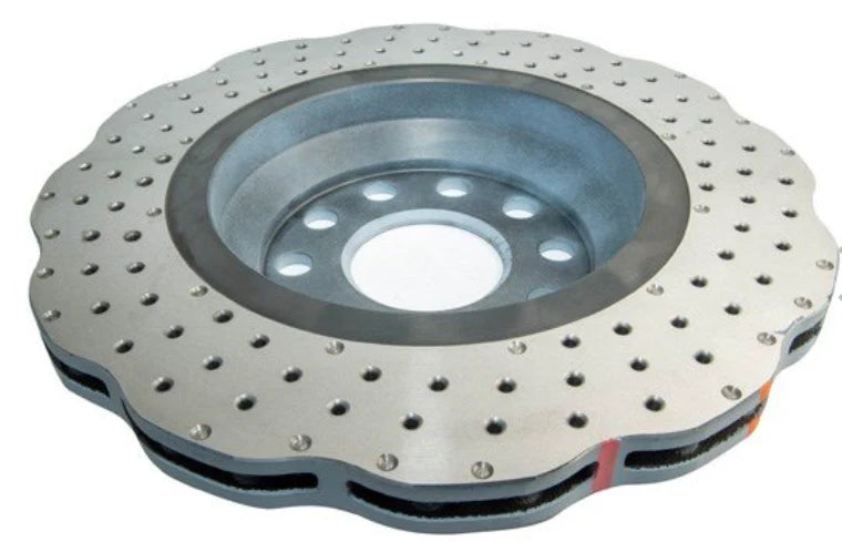 DBA T3 4000XD Wave Drilled/Dimpled Rotors PAIR Audi S3 8P 8V/VW Golf R32 Mk5/Golf GTI & R Mk6,7,8 (Rear, 310 x 22mm)