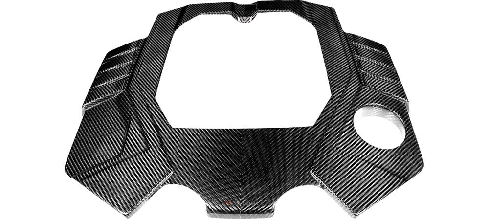Eventuri Audi C8 RS6 RS7 Black Carbon Engine Cover Gloss