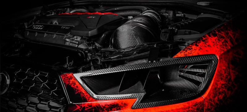 Eventuri Audi RS3 Carbon Headlamp Race Ducts for Stage 3 intake