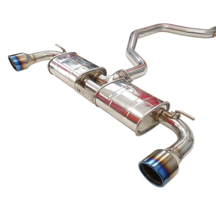 Invidia R400 Cat Back Exhaust w/Round Ti Rolled Tips - VW Golf GTI Mk7