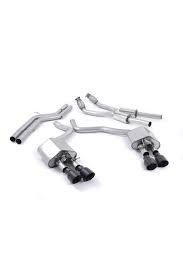 MILLTEK Cat-back – Audi S6 4.0 TFSI C7, Non-resonated (louder), Cerakote Black tips [SSXAU448]