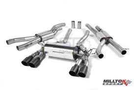MILLTEK Cat-back – Audi S6 4.0 TFSI C7, Resonated (quieter), Cerakote Black tips [SSXAU447]