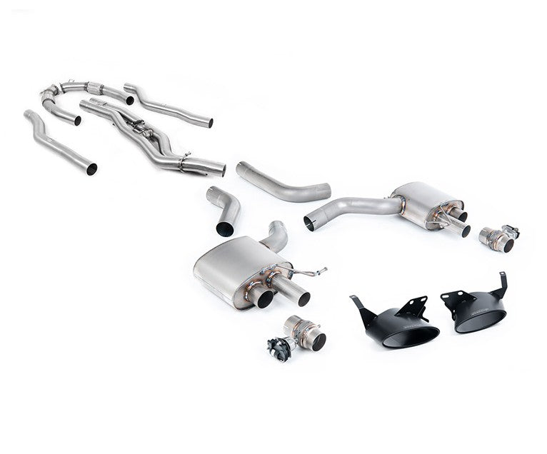 MILLTEK Cat Back System including Signature Series Titanium Audi RS6/RS7 C8 4.0 V8 bi-Turbo