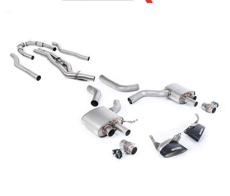 MILLTEK Cat Back System including Signature Series Titanium Audi RS6/RS7 C8 4.0 V8 bi-Turbo