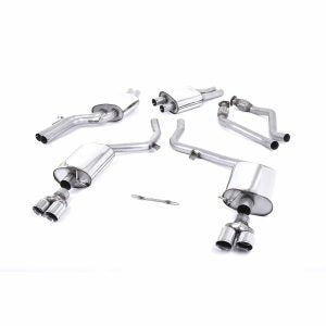 MILLTEK Cat-back – Audi S4 3.0 TFSI B8.5, ValveSonic Electronic Valved System, Titanium Tips [SSXAU408]