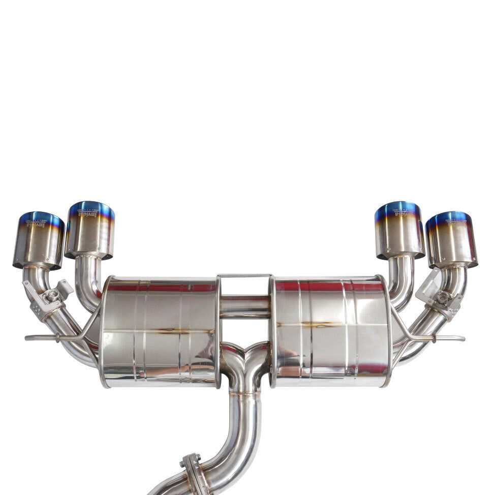 Invidia R400 Valved Turbo Back Exhaust w/Round Ti Tips - VW Golf R Mk7.5