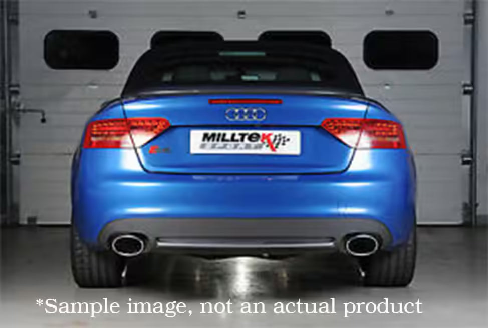 MILLTEK Cat-back – Audi S5 3.0 TFSI quattro S tronic B8, EC-Approved, Dual Polished Oval Tips [SSXAU356]